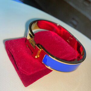 Blue & Gold Enamel Bangle